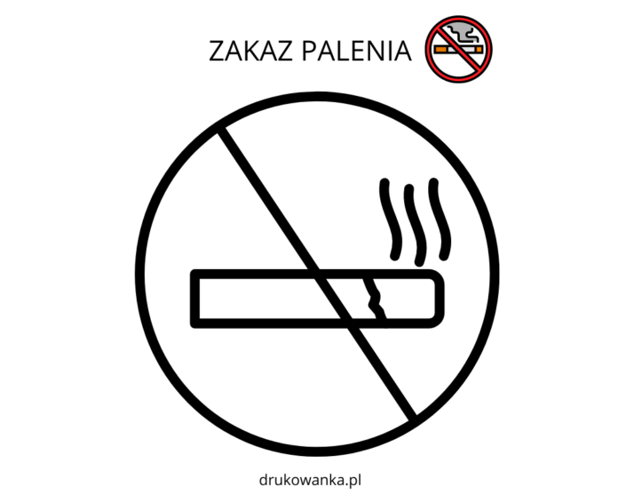 znak zakaz palenia kolorowanka do drukowania