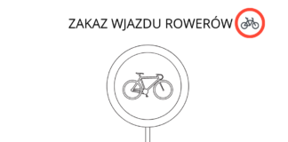 Značka zákazu vjazdu na bicykli - omaľovánky na vytlačenie