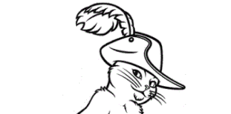 Kissa saappaat hattu kuva tulostaa