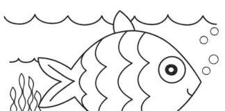 goldfish in an underwater world coloring book to print