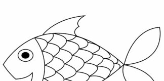 goldfish patterned coloring book to print