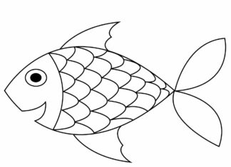 złota rybka we wzorki kolorowanka do drukowania