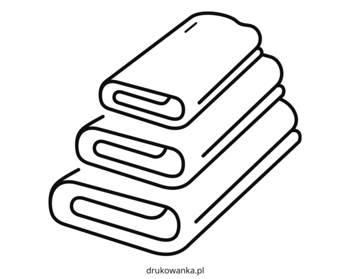 folded towels coloring book to print