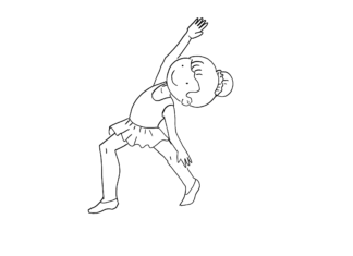 gymnastic exercises coloring book to print