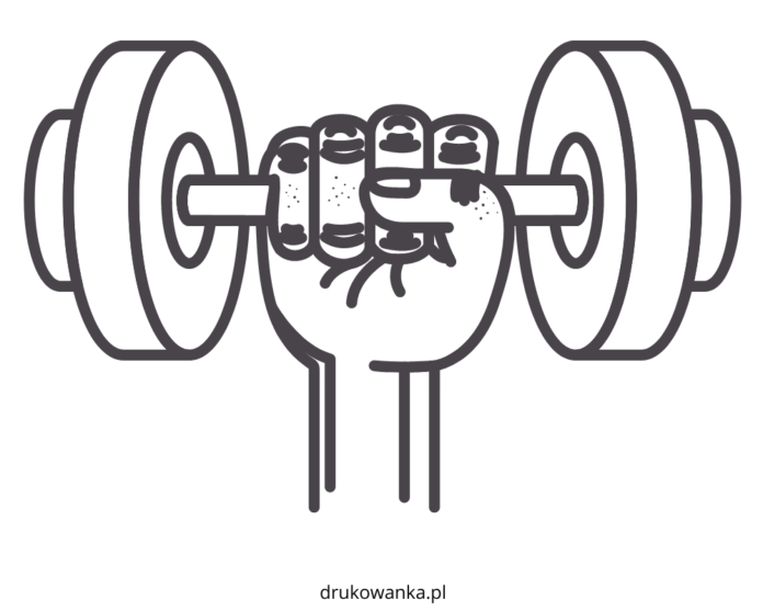 exercise with dumbbells coloring book to print
