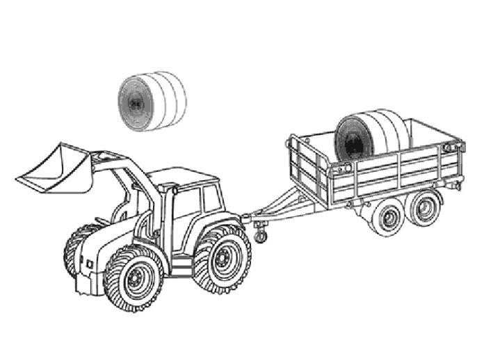 loader with trailer coloring book to print