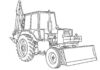 loader on construction site coloring book to print