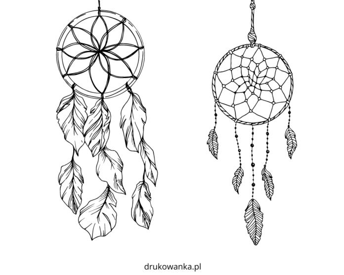 dream catcher on the wall coloring book to print