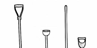 Schaufeln und Mistgabeln Malbuch zum Ausdrucken