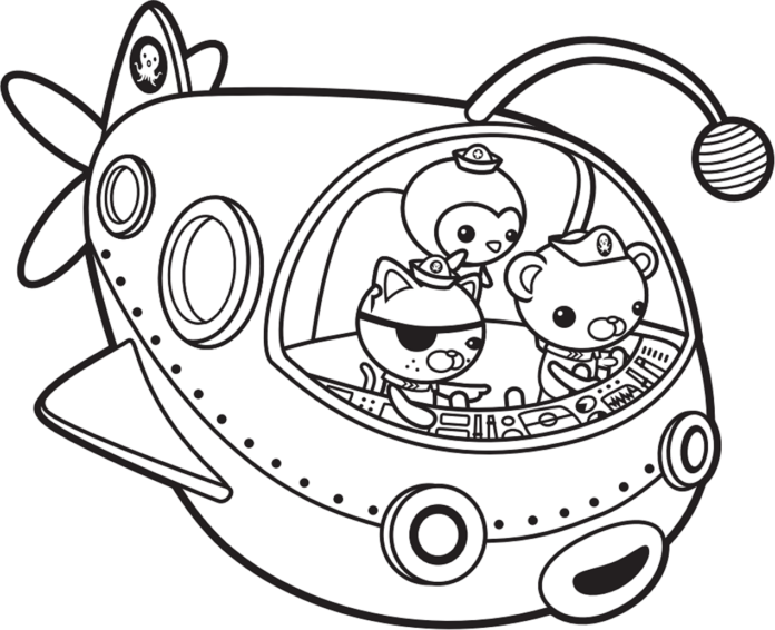 submarino para crianças colorir livro para imprimir