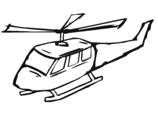 Kreslení vrtulníku omalovánky k vytisknutí