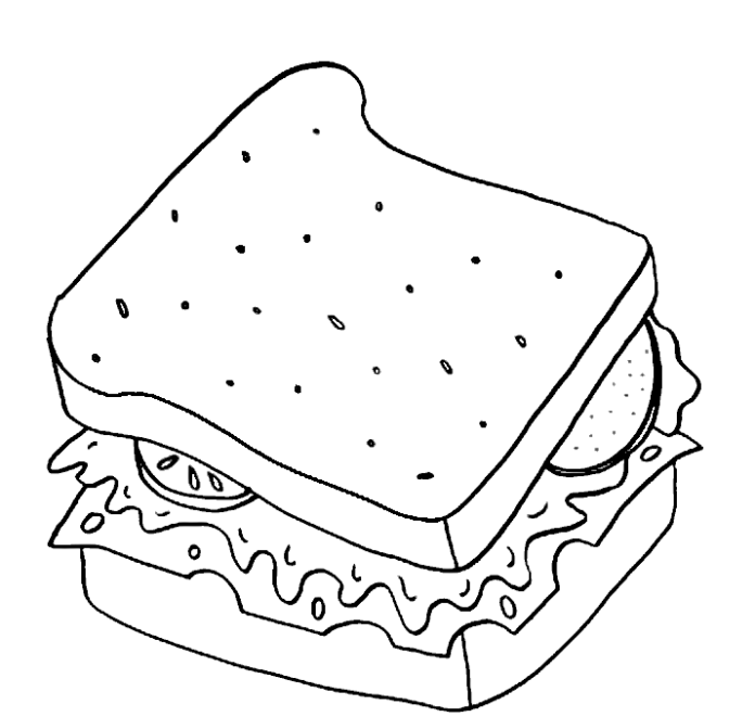 morgenmad - toast - malebog til udskrivning