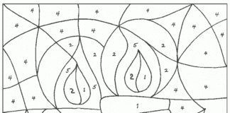 weihnachtsbild nach zahlen malbuch zum ausdrucken