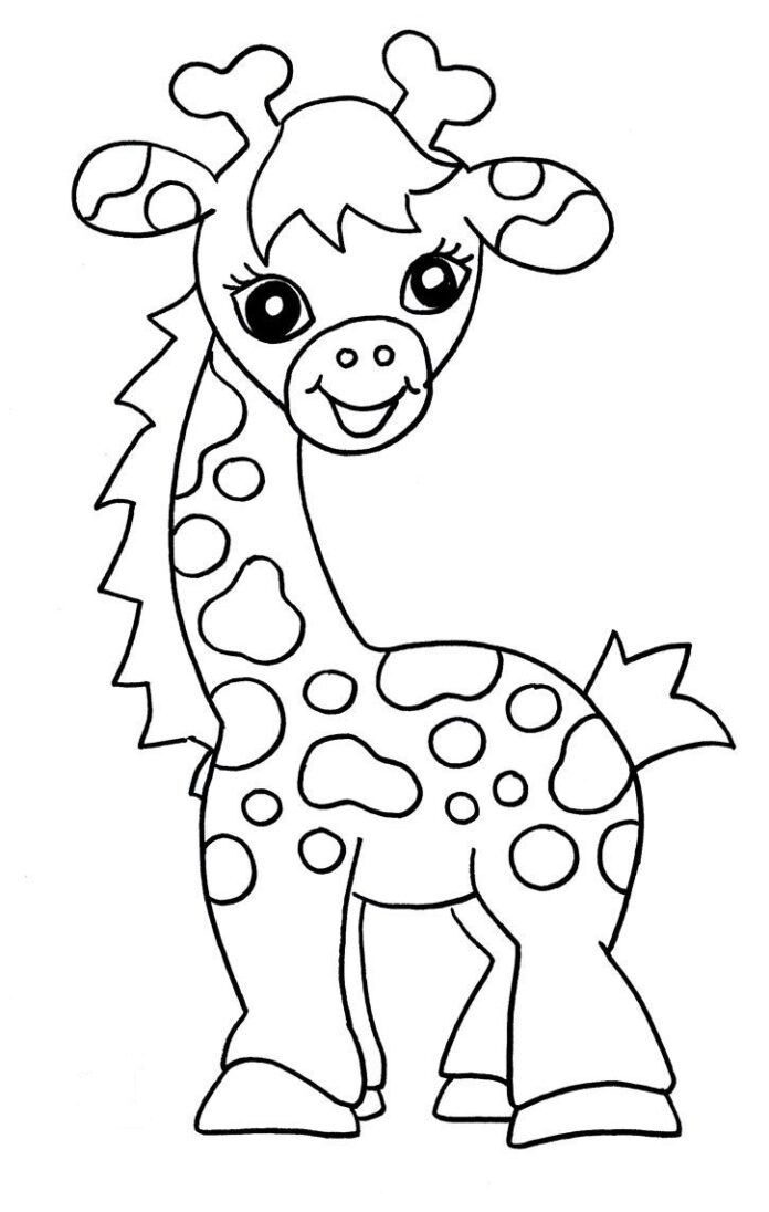 livre de coloriage de girafe
