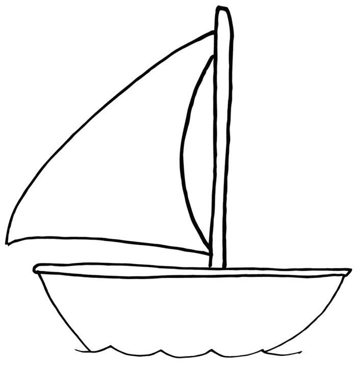 ヨットの塗り絵の印刷