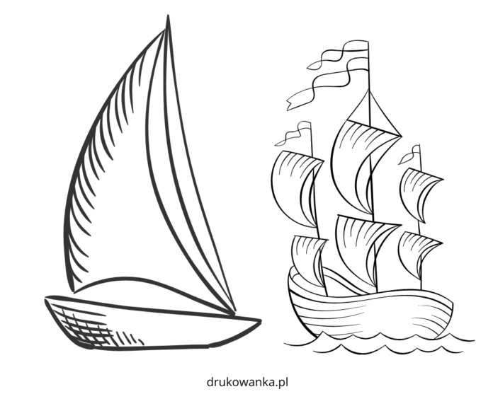 sailboats coloring book to print