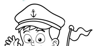 Livre de coloriage du marin à imprimer