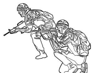 soldiers at war printable 塗り絵
