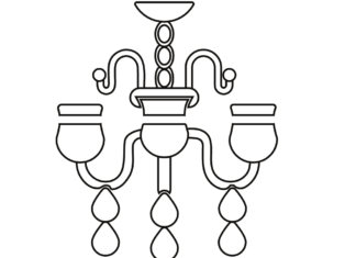 chandelier coloring book to print