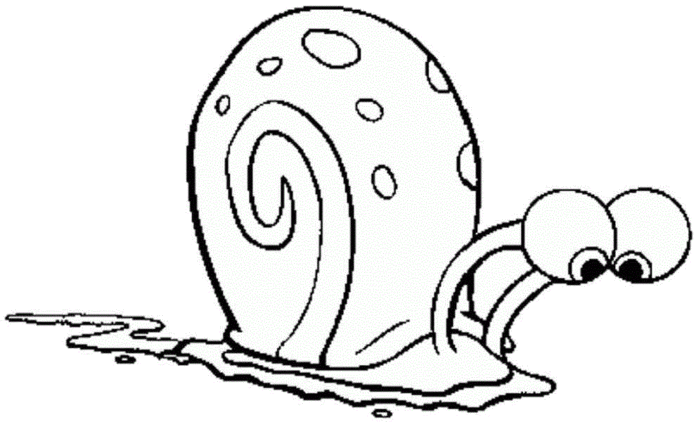 Libro para colorear del caracol Guschka del dibujo animado Bob Esponja para  imprimir y en línea