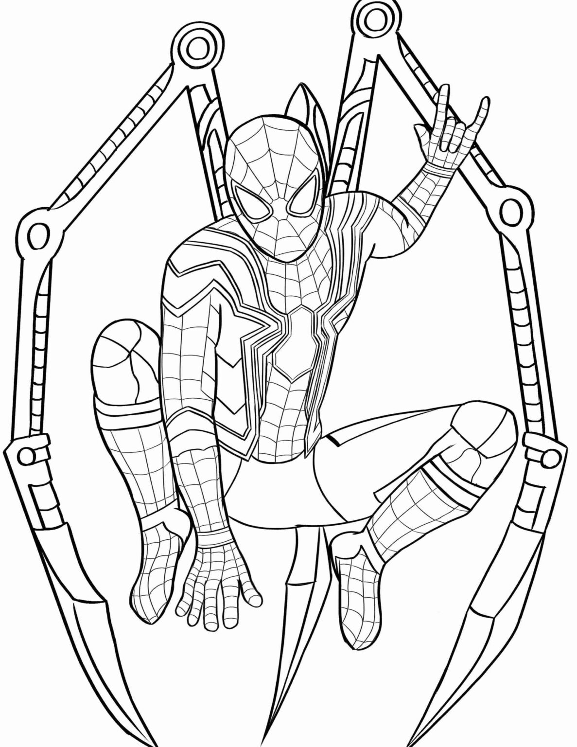 Avengers spiderman coloring book to print and online