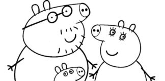 livro para colorir porcos da avó e do avô peppa imprimível