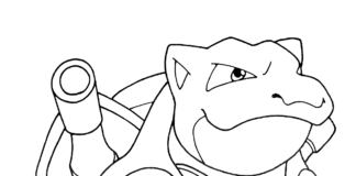 blastoise pokemon Malbuch zum Ausdrucken