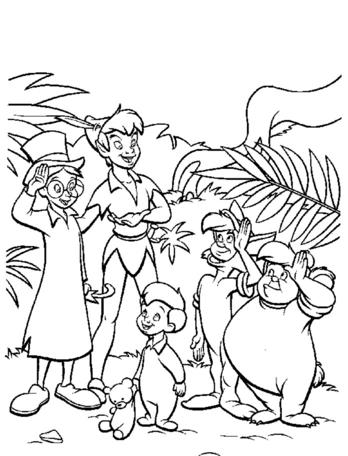Peter Pan Characters Coloring Book To Print And Online