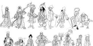 piratas dos personagens do caribe para colorir o livro para imprimir