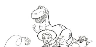 toy story characters coloring book to print