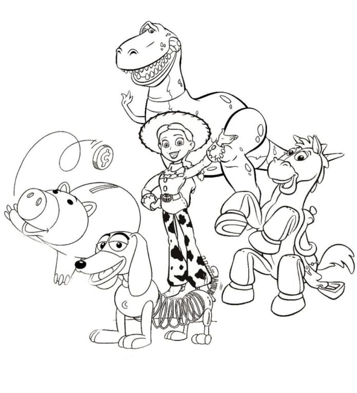 personaggi di toy story da colorare libro da stampare