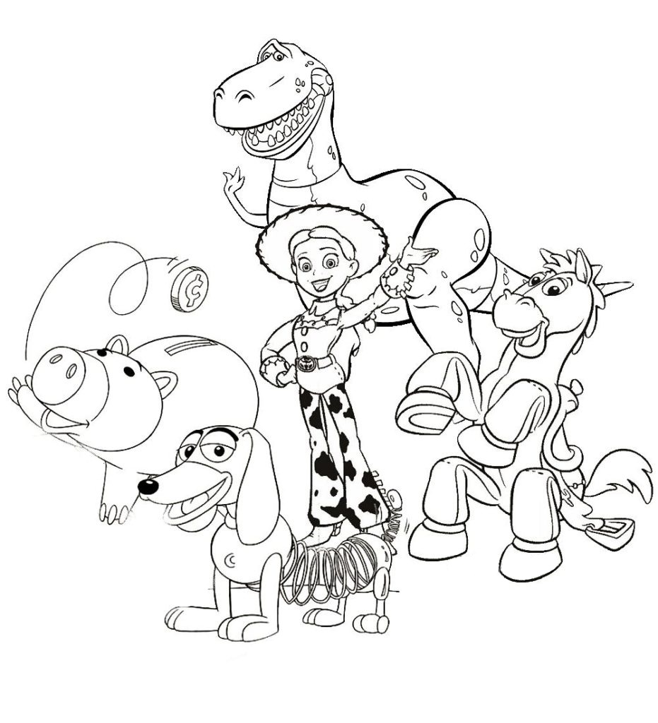 Libro para colorear de los personajes de Toy Story para imprimir y online