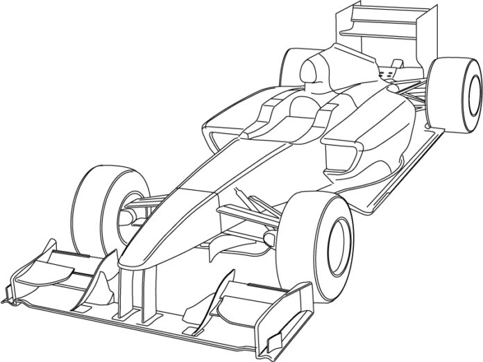 bolid - racing car coloring book to print