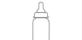 butelka z mlekiem dla bobasa kolorowanka do drukowania