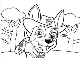 carlos-dog-with-psi-patrol coloring book to print