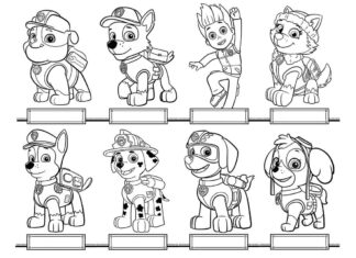the whole dog patrol coloring book to print