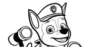Chase from psi patrol colouring book à imprimer