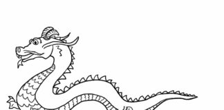 chinese dragon coloring book to print