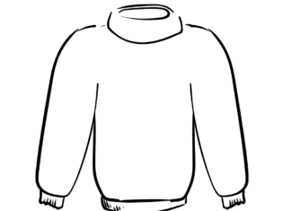 warm turtleneck coloring book to print