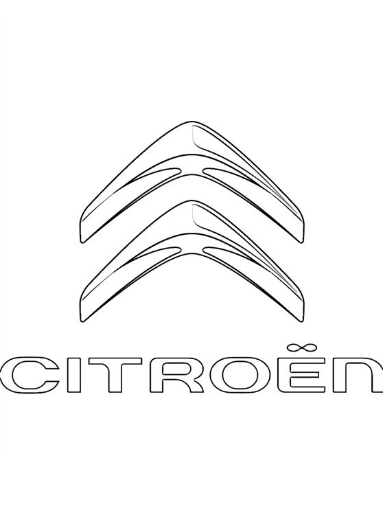 logotipo citroen - carimbo para impressão de livro colorido