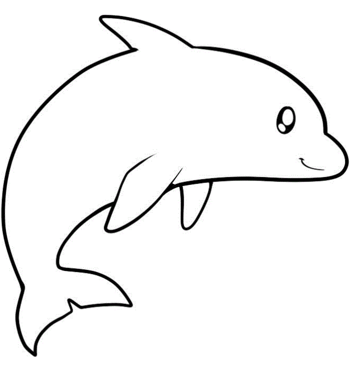 delfiini tulostettava värityskirja