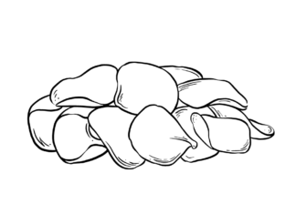 domáce zemiakové lupienky omaľovánky na vytlačenie