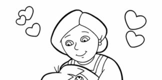 dora and her mom coloring book to print