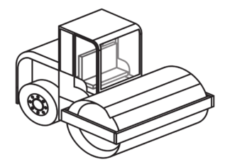 large road roller coloring book to print