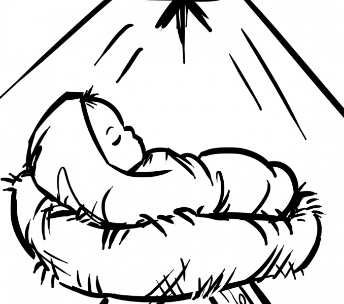 baby jesus coloring book to print