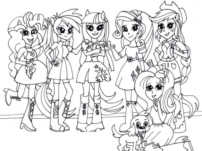 equestria girl coloring book to print