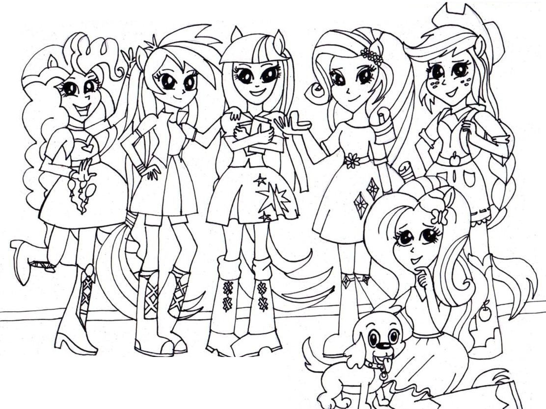 Equestria Girls My Little Pony desenhos para imprimir colorir e