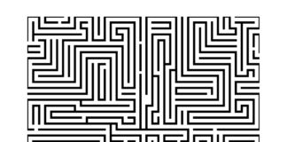 egyptisk labyrint som kan skrivas ut och färgläggas