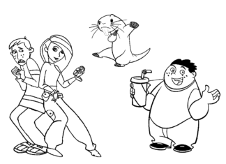 team kim possible coloring book to print
