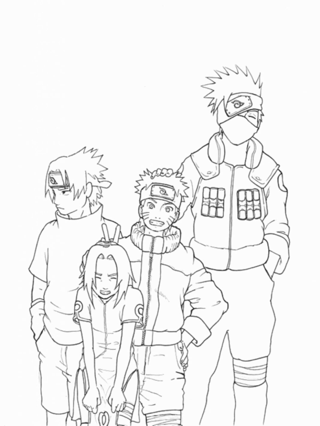 naruto crew coloring book to print and online